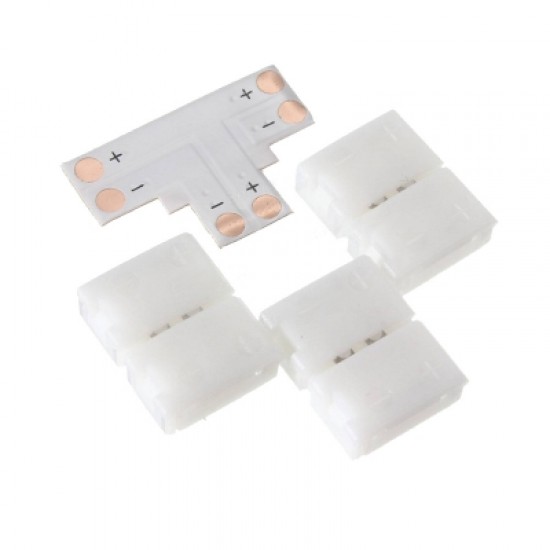 ZDM 2 Pin 10MM 3 Shape FPC Connector for 5050 / 5730 Single Color  LED Strip Light Connection
